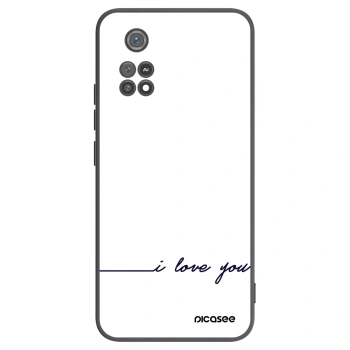 Picasee silikonowe czarne etui na Xiaomi Poco M4 Pro - I love you