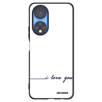 Picasee silikonowe czarne etui na Honor X7 - I love you