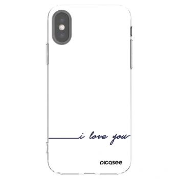 Picasee silikonowe przeźroczyste etui na Apple iPhone X/XS - I love you