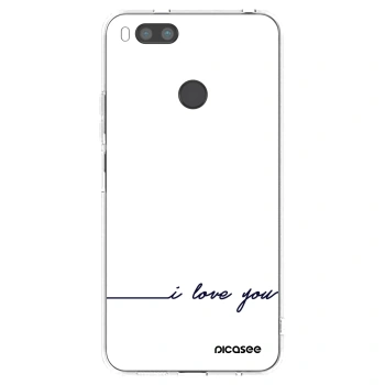 Picasee silikonowe przeźroczyste etui na Xiaomi Redmi A1 - I love you