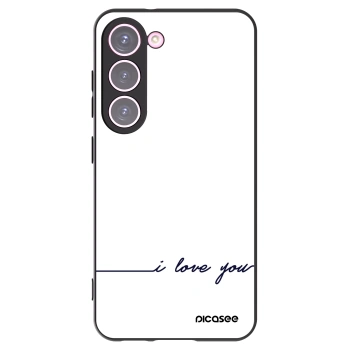 Picasee silikonowe czarne etui na Samsung Galaxy S23 5G - I love you
