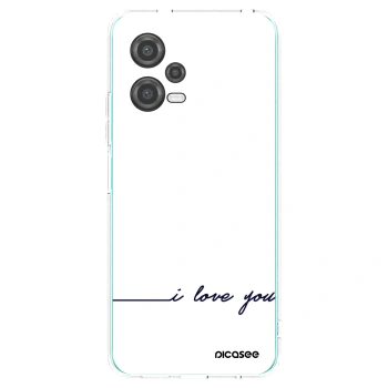 Picasee silikonowe przeźroczyste etui na Xiaomi Poco X5 - I love you