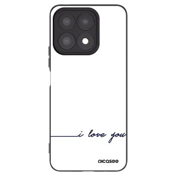 Picasee silikonowe czarne etui na Honor X8a - I love you