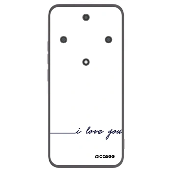 Picasee silikonowe czarne etui na Honor Magic5 Lite 5G - I love you