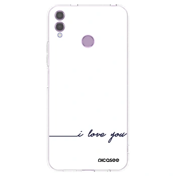 Picasee silikonowe przeźroczyste etui na Honor 8X - I love you
