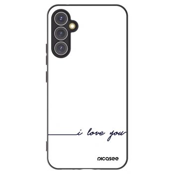 Picasee silikonowe czarne etui na Samsung Galaxy A34 5G A346B - I love you
