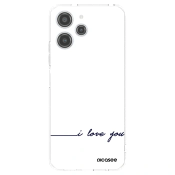 Picasee silikonowe przeźroczyste etui na Xiaomi Redmi 12 4G - I love you