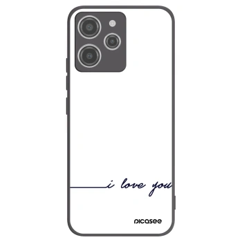 Picasee silikonowe czarne etui na Xiaomi Redmi 12 4G - I love you