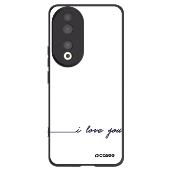 Picasee silikonowe czarne etui na Honor 90 5G - I love you