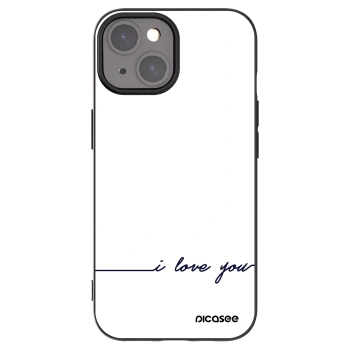 Picasee silikonowe czarne etui na Apple iPhone 15 - I love you