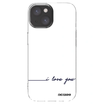 Picasee silikonowe przeźroczyste etui na Apple iPhone 15 - I love you