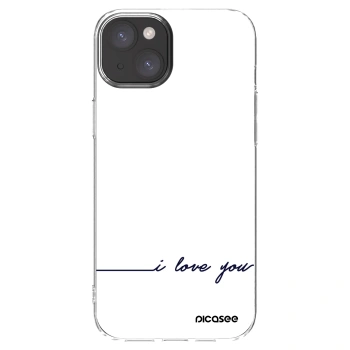 Picasee silikonowe przeźroczyste etui na Apple iPhone 15 Plus - I love you