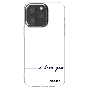 Picasee silikonowe przeźroczyste etui na Apple iPhone 15 Pro Max - I love you