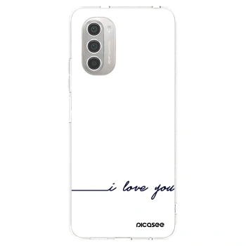 Picasee silikonowe przeźroczyste etui na Motorola Moto G51 - I love you
