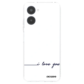 Picasee silikonowe przeźroczyste etui na Realme 10 4G - I love you