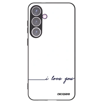 Picasee silikonowe czarne etui na Samsung Galaxy S24+ S926B 5G - I love you
