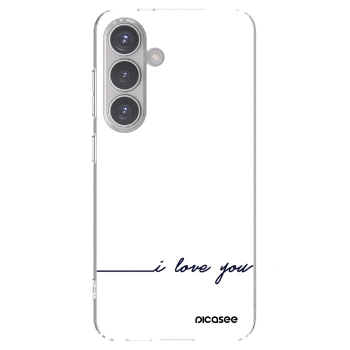 Picasee silikonowe przeźroczyste etui na Samsung Galaxy S24 S921B 5G - I love you