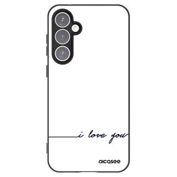 Picasee silikonowe czarne etui na Samsung Galaxy S23 FE S711B - I love you
