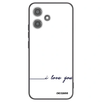 Picasee silikonowe czarne etui na Xiaomi Redmi 12 5G - I love you