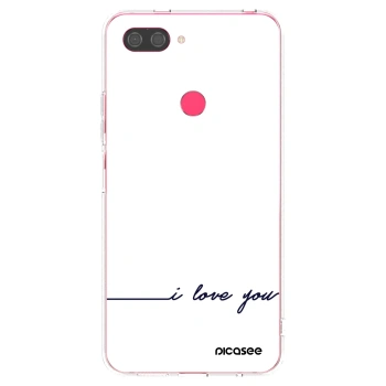 Picasee silikonowe przeźroczyste etui na Xiaomi Mi 8 Lite - I love you