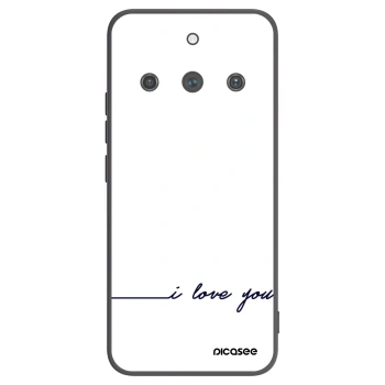 Picasee silikonowe czarne etui na Realme 11 Pro+ - I love you
