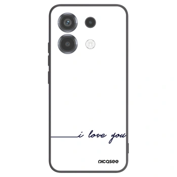 Picasee silikonowe czarne etui na Xiaomi Poco X6 - I love you