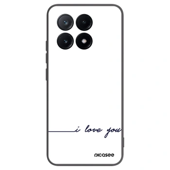 Picasee silikonowe czarne etui na Xiaomi Poco X6 Pro - I love you