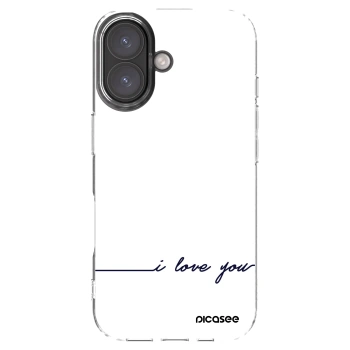 Picasee silikonowe przeźroczyste etui na Apple iPhone 16 - I love you