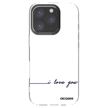 Picasee silikonowe przeźroczyste etui na Apple iPhone 16 Pro - I love you