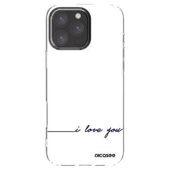 Picasee silikonowe przeźroczyste etui na Apple iPhone 16 Pro Max - I love you