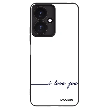 Picasee silikonowe czarne etui na Xiaomi Redmi 13C 5G - I love you