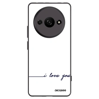 Picasee silikonowe czarne etui na Xiaomi Redmi A3 - I love you