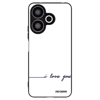 Picasee silikonowe czarne etui na Xiaomi Redmi 13 4G - I love you