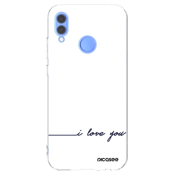 Picasee silikonowe przeźroczyste etui na Honor 10 Lite - I love you