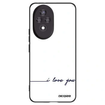 Picasee silikonowe czarne etui na Honor 200 5G - I love you