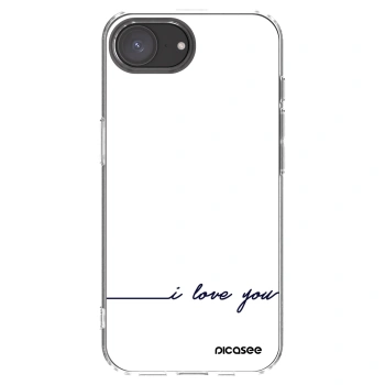 Picasee silikonowe przeźroczyste etui na Apple iPhone 16e - I love you