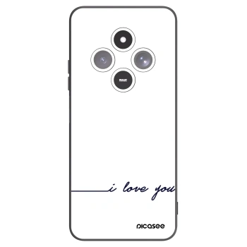 Picasee silikonowe czarne etui na Xiaomi Redmi 14C - I love you