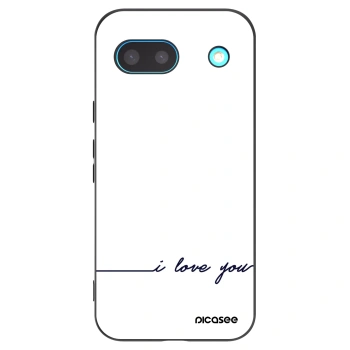 Picasee silikonowe czarne etui na Google Pixel 8a - I love you