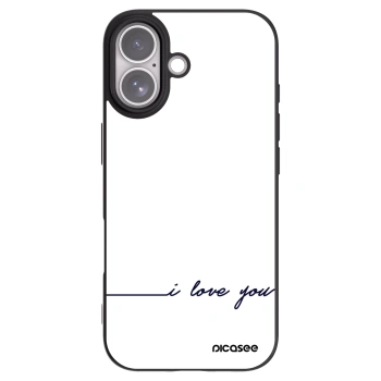Picasee silikonowe czarne etui na Apple iPhone 17 - I love you