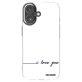 Picasee silikonowe przeźroczyste etui na Apple iPhone 17 - I love you