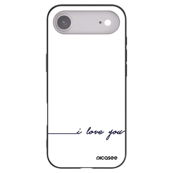Picasee silikonowe czarne etui na Apple iPhone Air - I love you