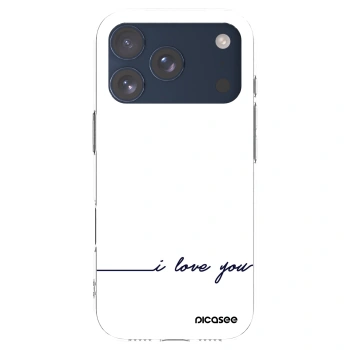 Picasee silikonowe przeźroczyste etui na Apple iPhone 17 Pro - I love you