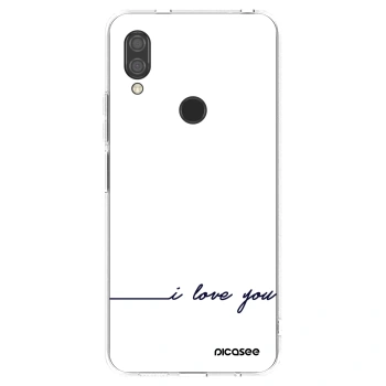 Picasee silikonowe przeźroczyste etui na Xiaomi Redmi 7 - I love you