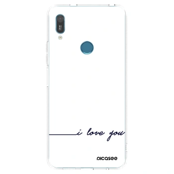 Picasee silikonowe przeźroczyste etui na Huawei Y6 2019 - I love you