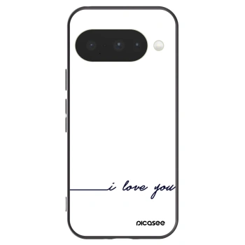 Picasee silikonowe czarne etui na Google Pixel 10 - I love you