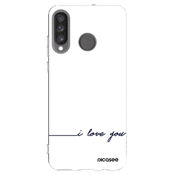 Picasee silikonowe przeźroczyste etui na Huawei P30 Lite - I love you