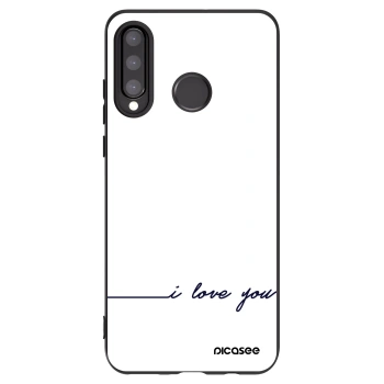Picasee silikonowe czarne etui na Huawei P30 Lite - I love you