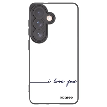 Picasee silikonowe czarne etui na Samsung Galaxy S26 - I love you