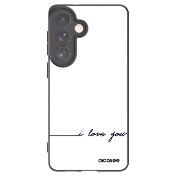Picasee silikonowe czarne etui na Samsung Galaxy S26+ - I love you