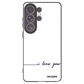 Picasee silikonowe czarne etui na Samsung Galaxy S26 Ultra - I love you